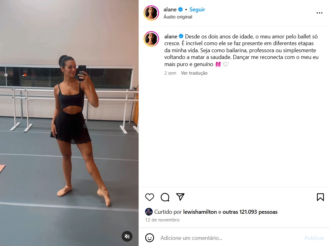 Lewis Hamilton curte foto de ex-BBB Alane - Reprodução / Instagram