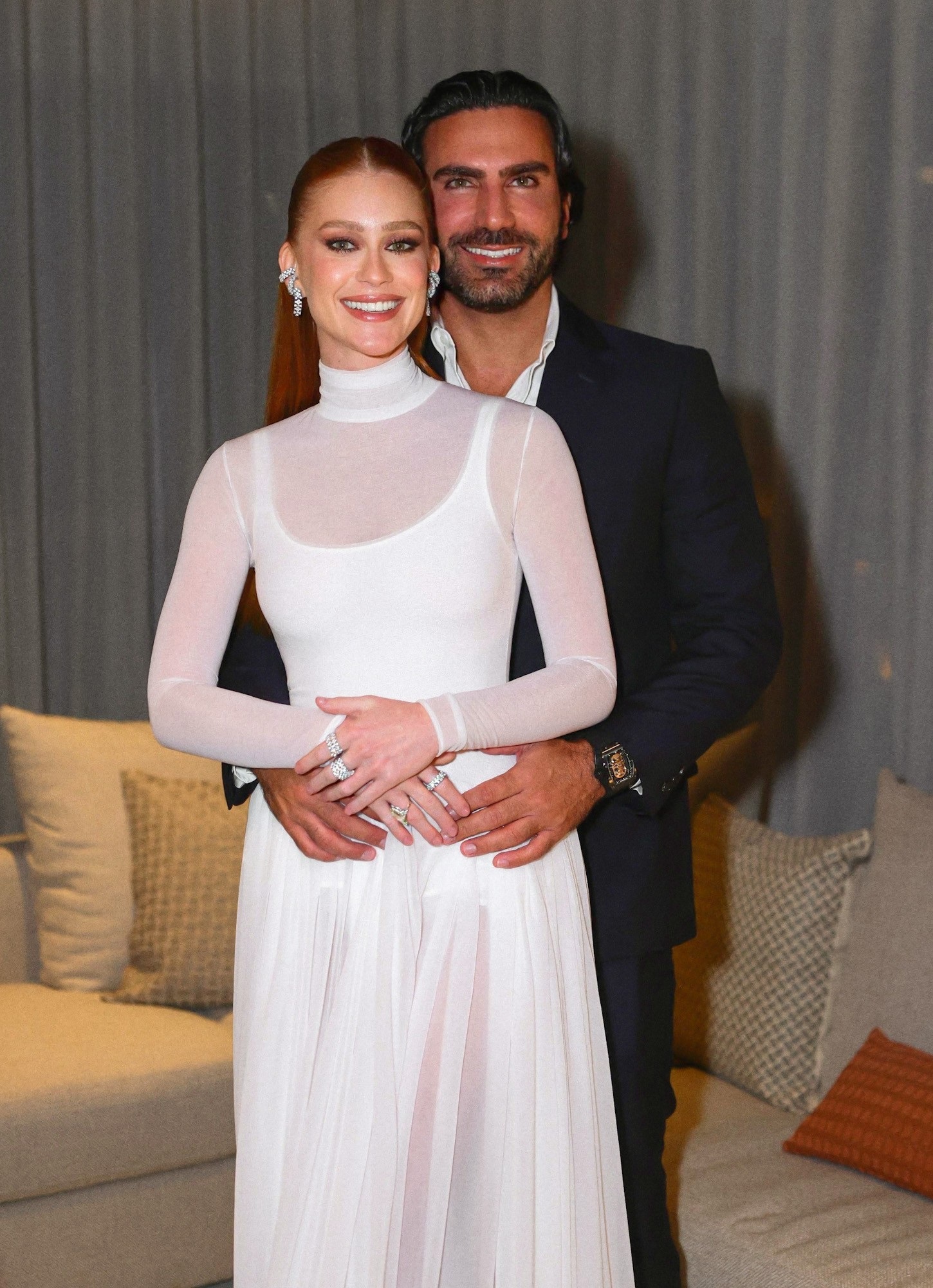 Marina Ruy Barbosa e Abdul Fares — Foto: Clayton Felizardo e Manuela Scarpa/Brazil News