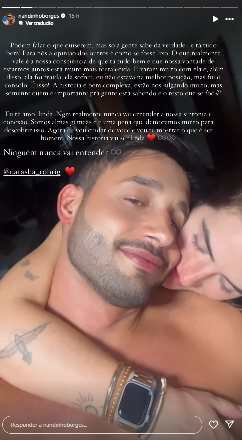 Storie de Nandinho Borges (Reprodução/Instagram) 