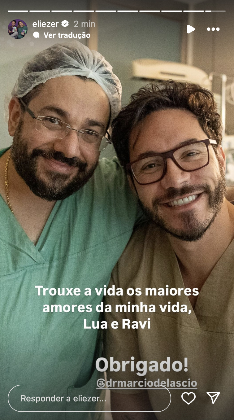 Viih Tube e Eliezer no trabalho de parto de Ravi