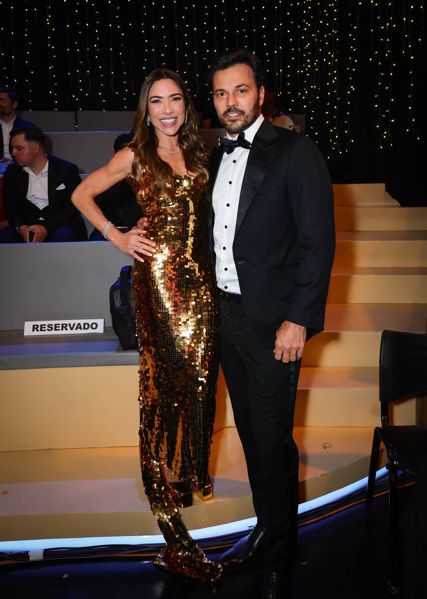 Patrícia Abravanel e marido na gravação do especial de Gusttavo Lima