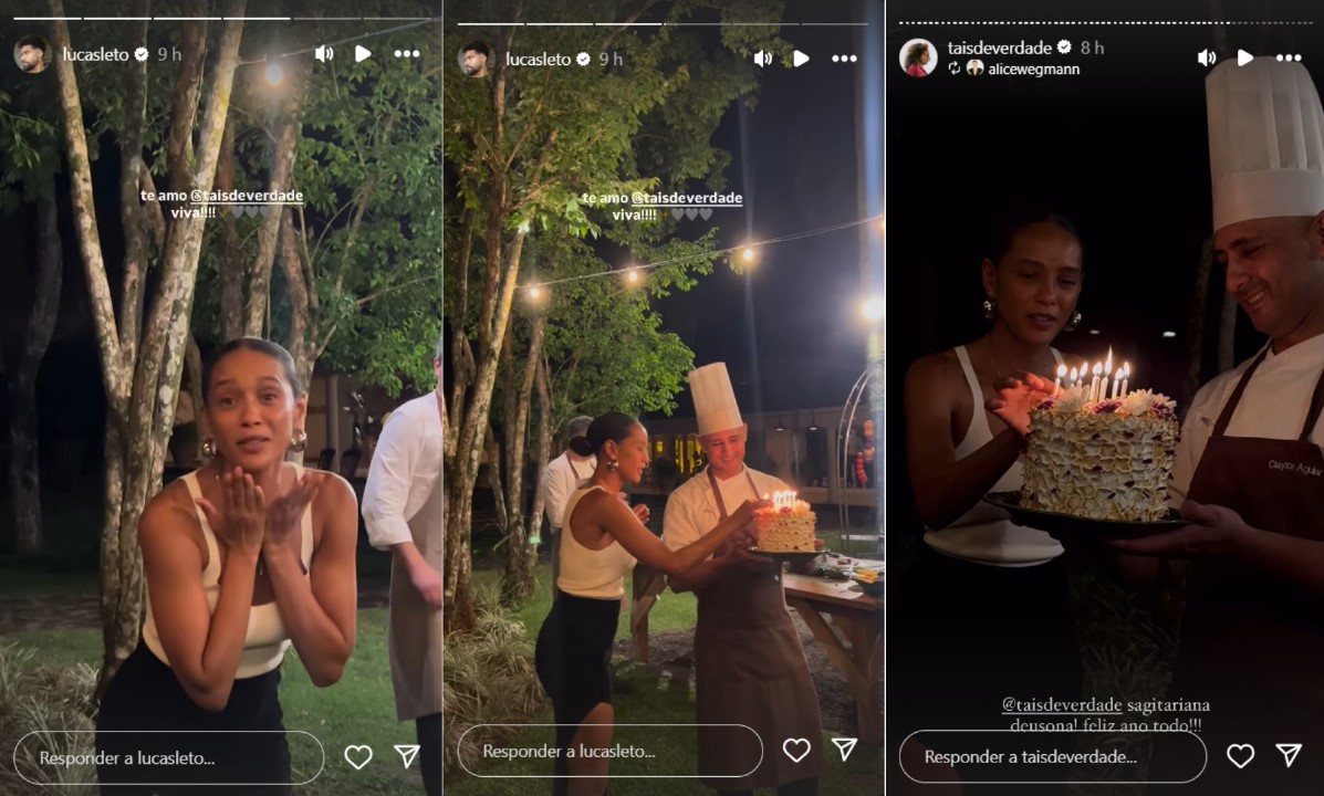 Taís Araujo ganha bolinho de anivers´rio - Reprodução / Instagram