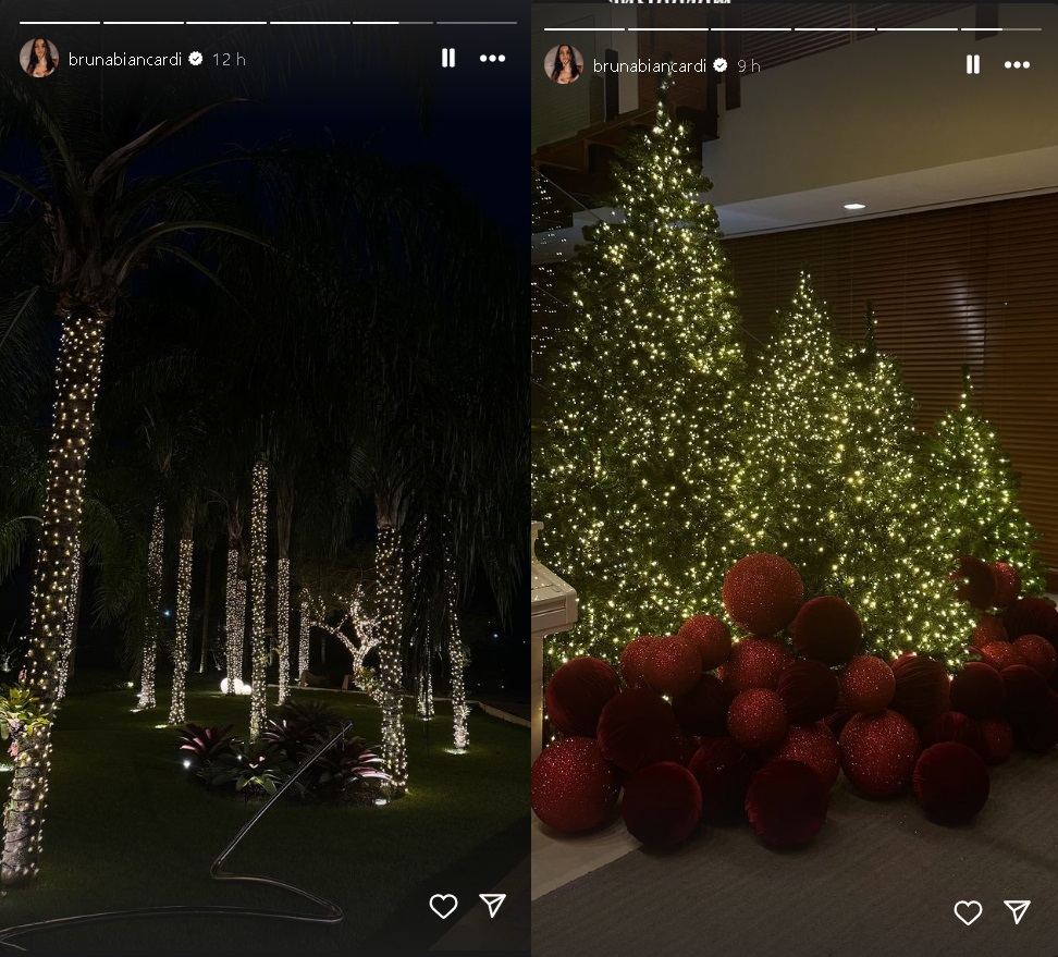 Bruna Biancardi mostra decoração de natal (Reprodução/Instagram) 