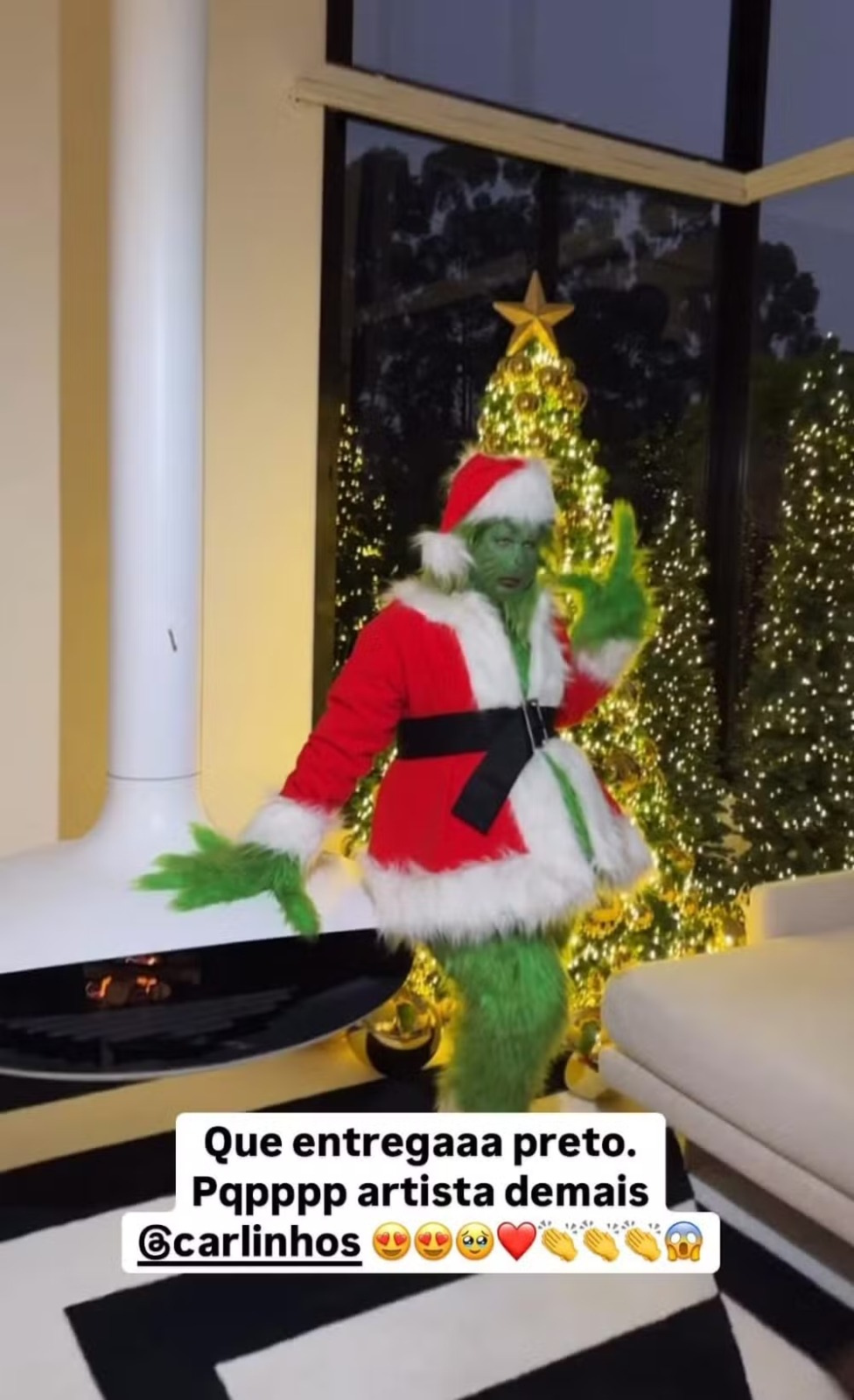 Carlinhos Maia fantasiado de Grinch