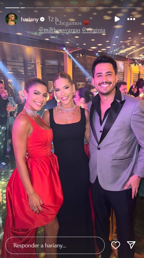 Hariany e Matheus Vargas na festa de Virginia - Reprodução/Instagram