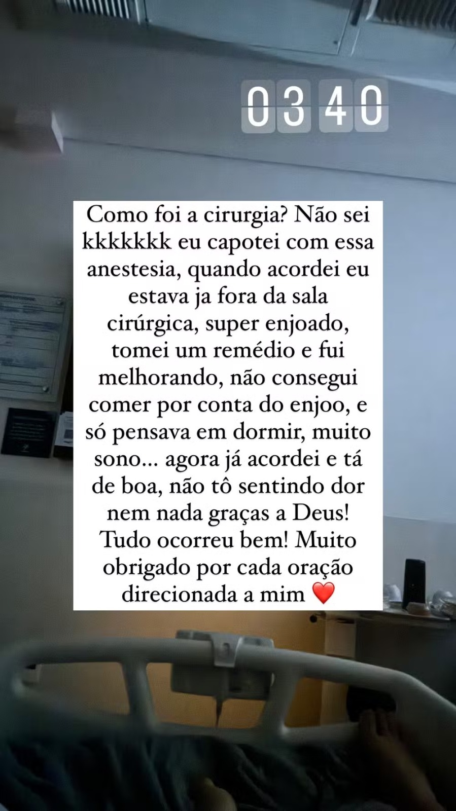 Thomaz Costa atualiza sobre estado de saúde