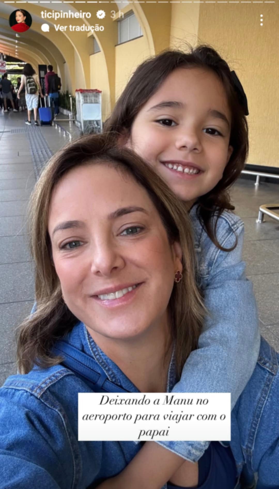 Ticiane Pinheiro não viaja com a filha