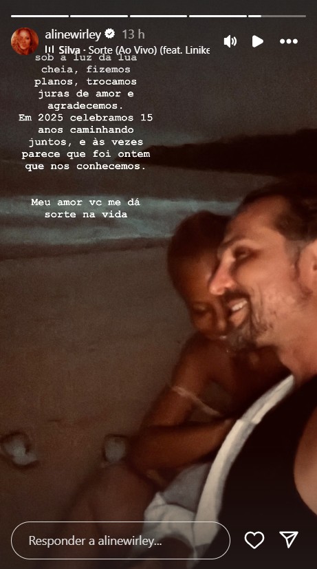 Aline Wirley se declara para Igor Rickli - Reprodução/Instagram