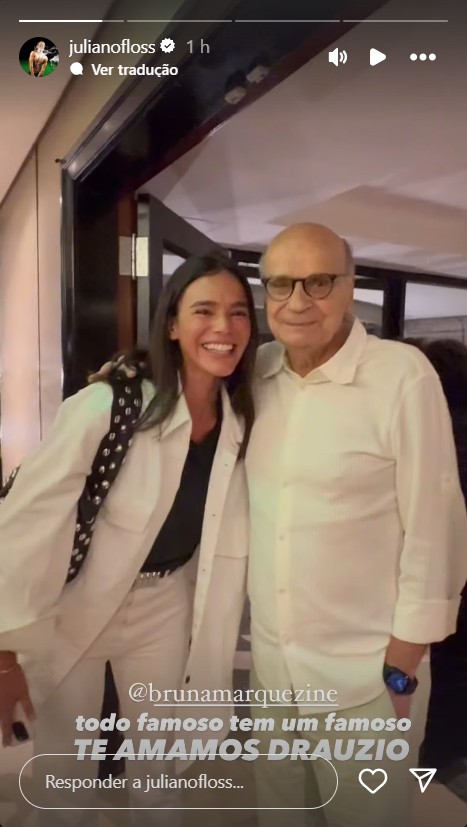 Bruna Marquezine e Drauzio Varella - Reprodução/Instagram