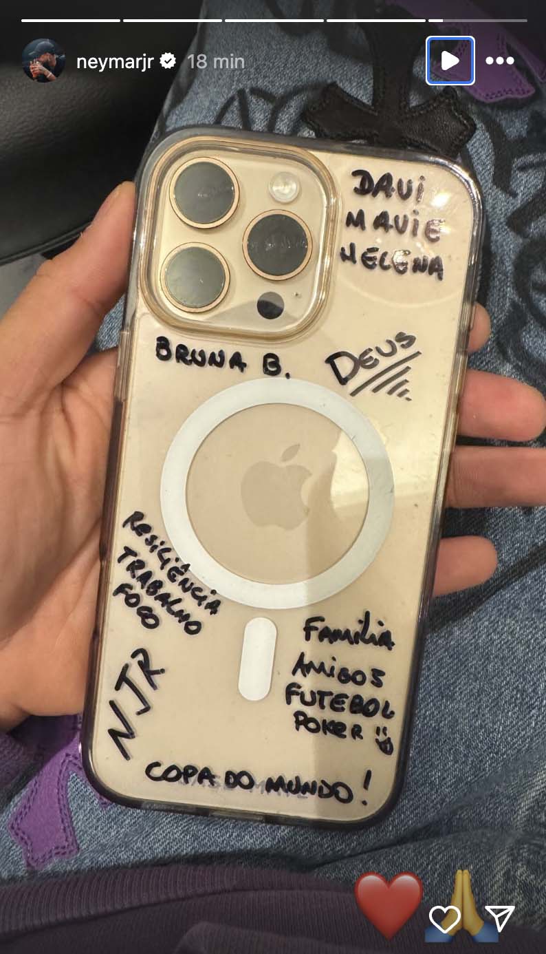 Capinha de celular de Neymar Jr