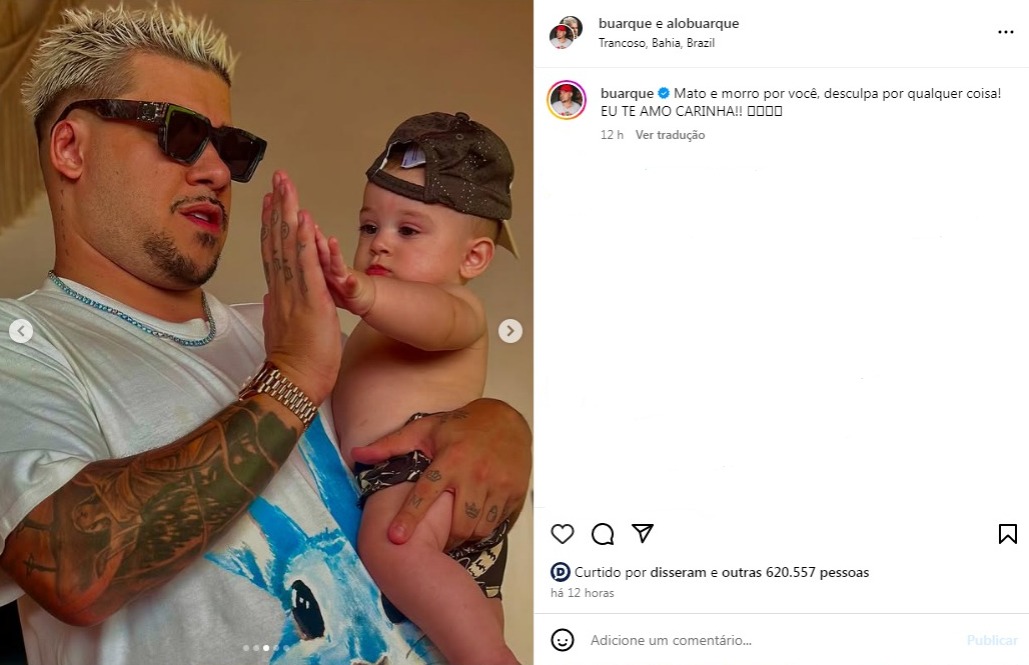 DJ Buarque se declara para o filho - Reprodução / Instagram