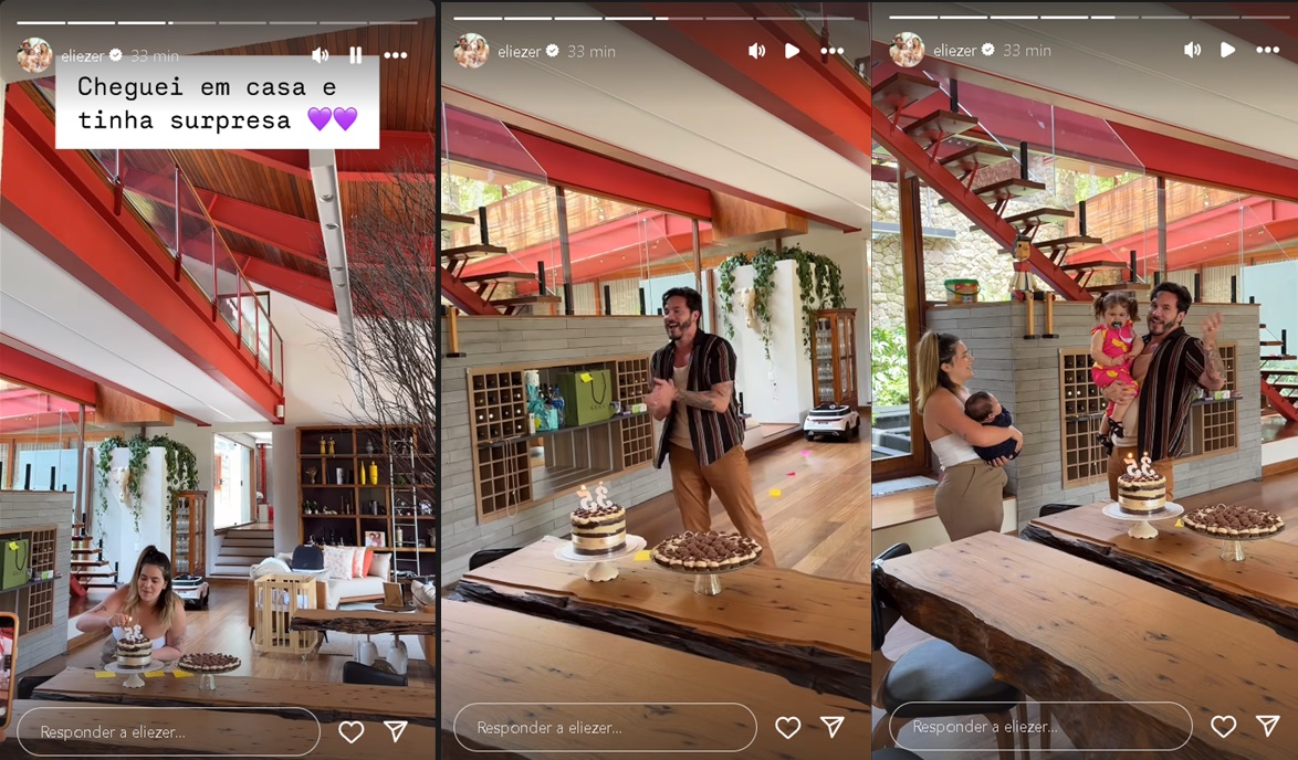 Stories de Eliezer (Reprodução/Instagram) 