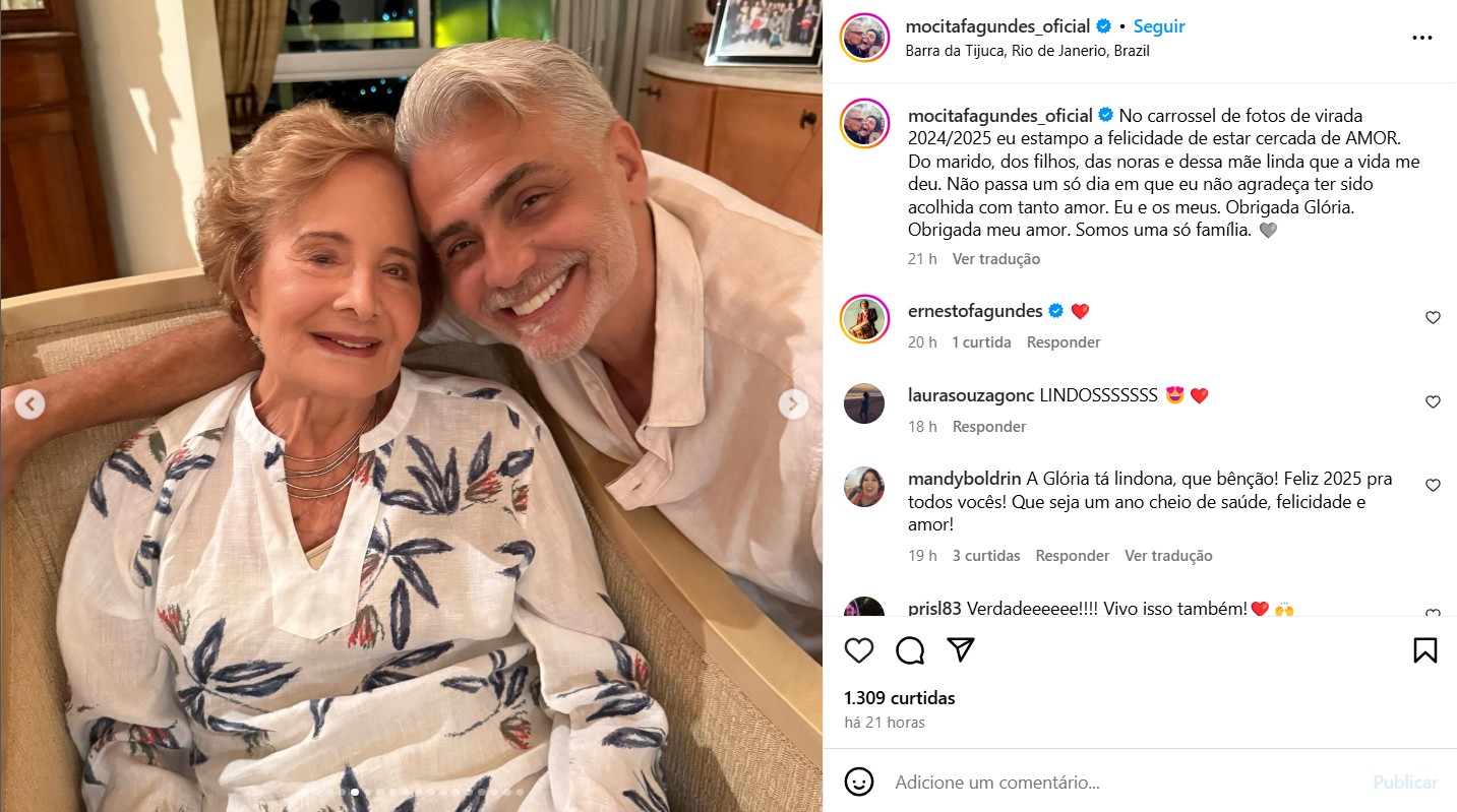 Gloria Menezes e Tarcísio Filho - Reprodução / Instagram