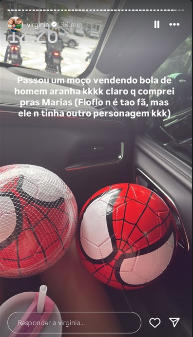 Virginia compra bola para as filhas (Reprodução/Instagram) 