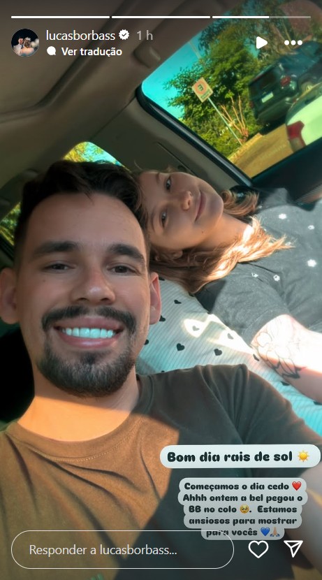 Isabel Veloso e o marido, Lucas Borbas - Reprodução/Instagram