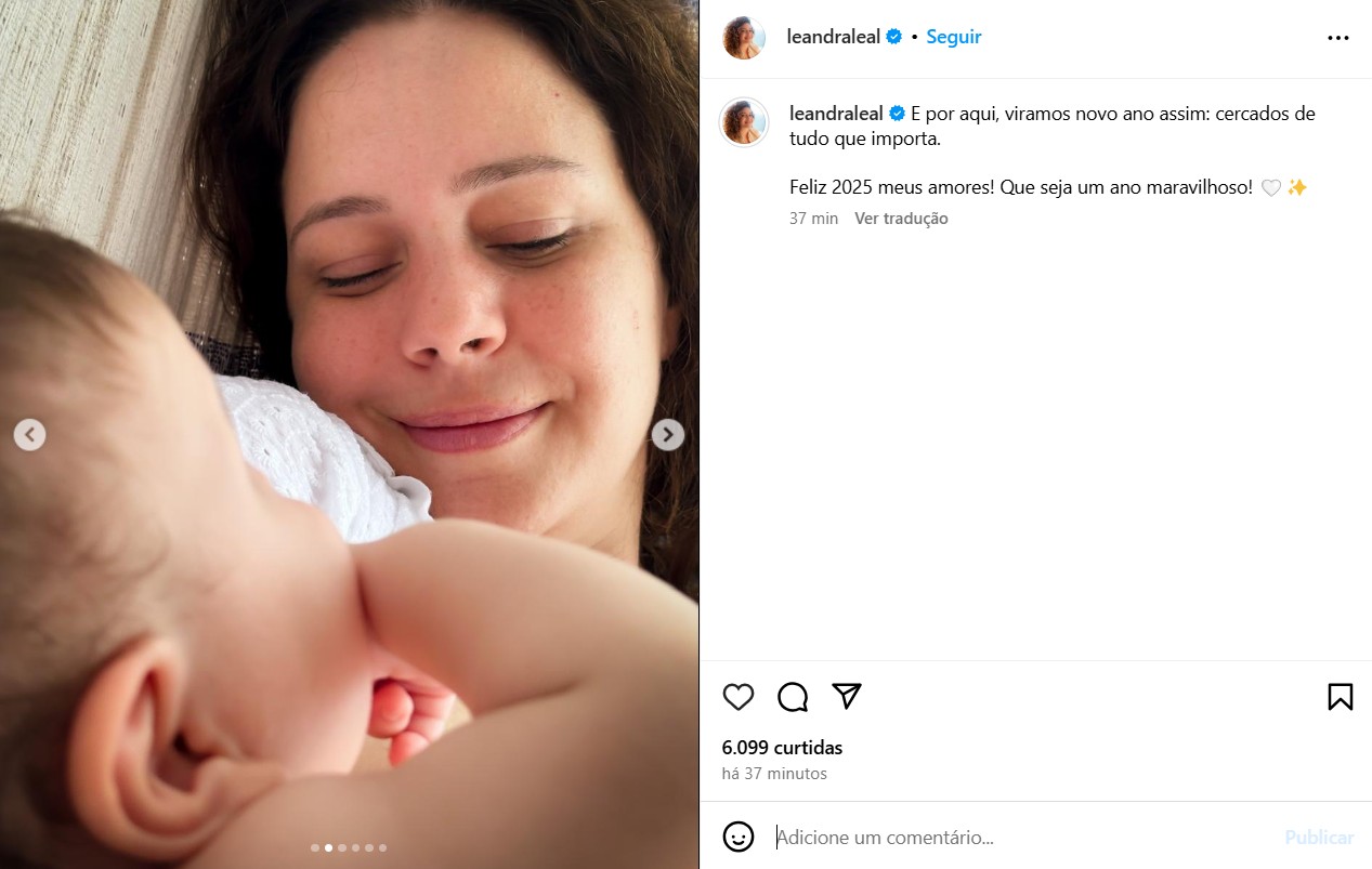 Leandra Leal com o filho, Damião - Reprodução/Instagram