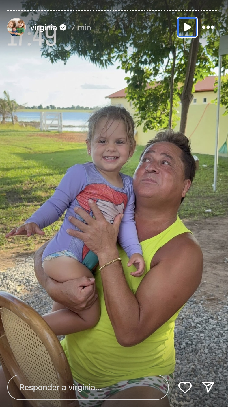 Leonardo se diverte em foto com Maria Flor