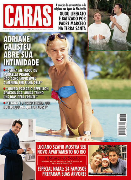 Adriane Galisteu em outra capa da CARAS sem usar maquiagem