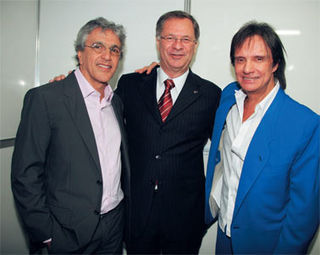 Caetano Veloso, Cledorvino Belini e Roberto Carlos