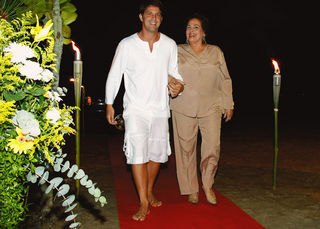 Mario e a mãe, Maria Lúcia de Freitas Frias.