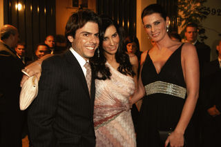 Os amigos Alexandre Lima, Silvana Bertolucci e Angelita Feijó