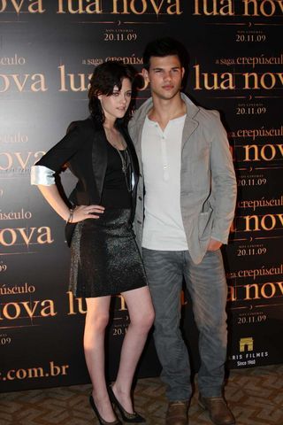 Os atores Kristen Stewart e Taylor Lautner