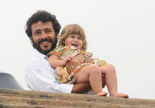 Marcos Palmeira com a filha, Júlia