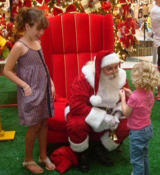 Santana Parque Shopping montou ao redor da casa do Papai Noel um circuito de arvorismo para divertir as crianças