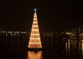 Árvore de Natal da Bradesco Seguros e Previdência, no Rio de Janeiro