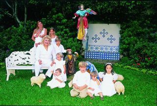 Maricy Trussardi, bisneto Felipe, e os netos Maria Imaculada Rudge, Luis Eulalio, Pilar Maria de Bueno Vidigal, Maria Vitória, Pedro Eulalio, Jean Luc Vinson e Maria Gabriela Trussardi