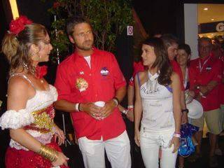 Letícia Spiller, Gerard Butler e Carolina Dieckmann