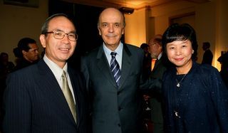 Kazuaki Obe, José Serra e Eiko Obe