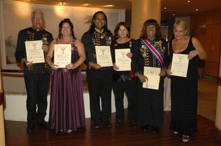 Valni Dias, Maria Helena de Castro, Jorge Nascimento, Dalila Balkjam, Nilza Athayde e Selene Antunes