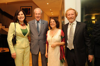 Profª Drª Mayana Zatz, Mário Garnero, Philippa Raven e Martin Raven