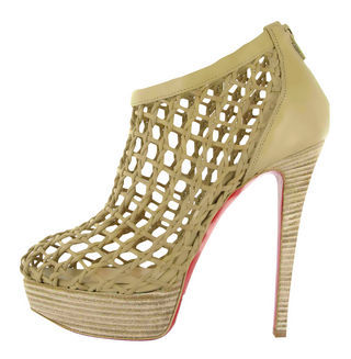 Shortt boot de couro e salto 14 cm Christian Louboutin