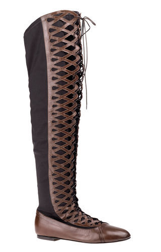 Knee boot de couro Daniele Michetti