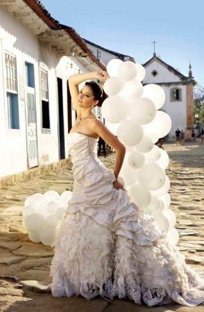 Vestido de zibeline francesa e organza de seda pura AUDIFAX SEABRA