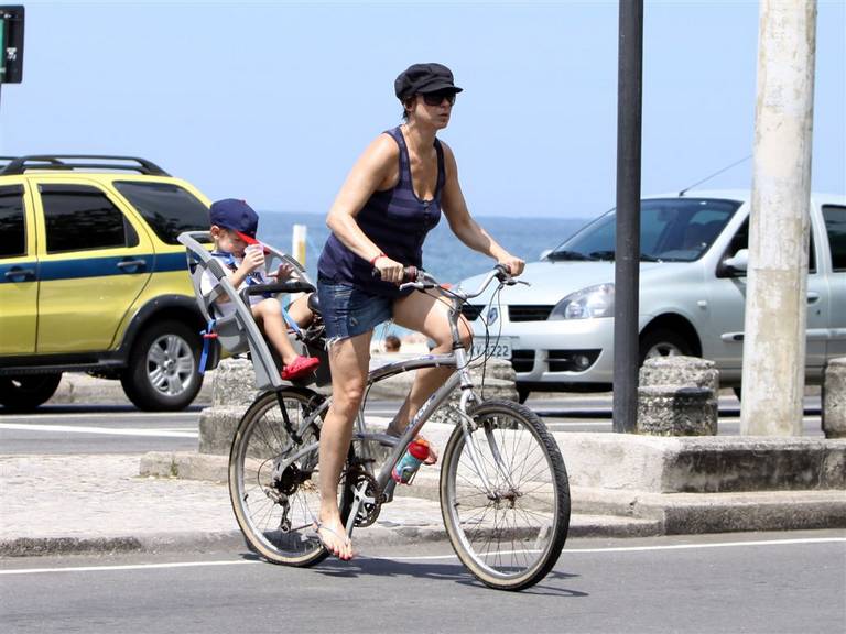 Maria Paula em passeio com o caçula, Felipe