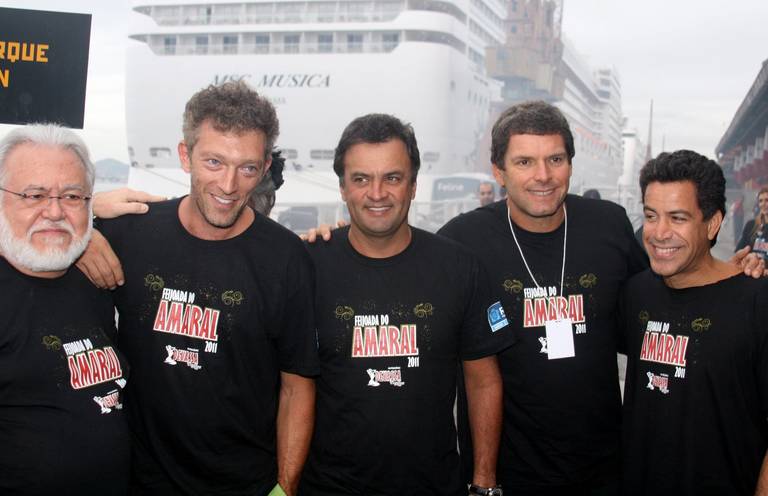 Ricardo Amaral, o ator internacional Vincent Castell, Aecio Neves, Alexandre Accioly e Calainho