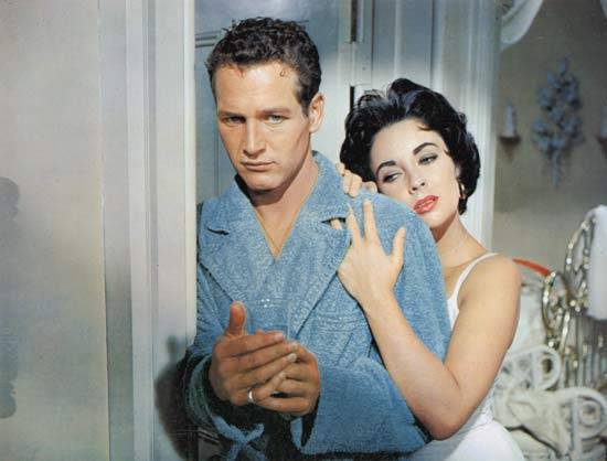 Com Paul Newman, em Gata em Teto de Zinco Quente