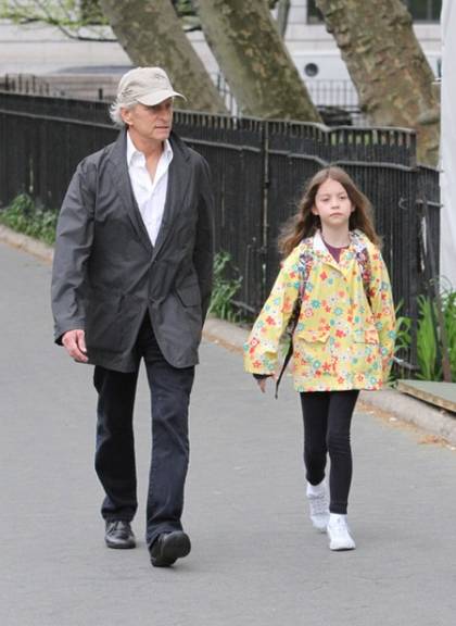 Michael Douglas e filha Cary em Nova York