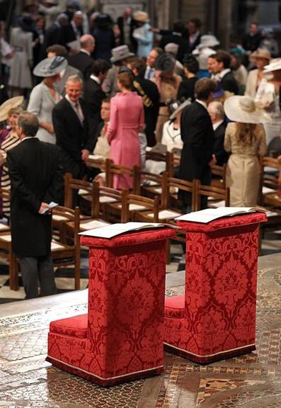 Altar dos noivos na Abadia de Wesrminster