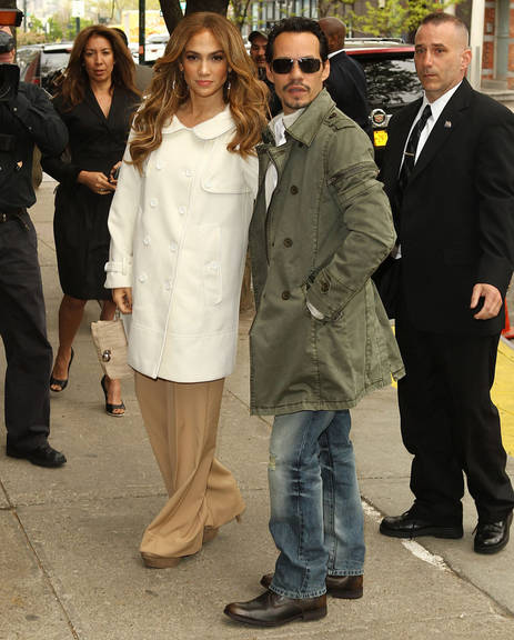 Jennifer Lopez e o marido Marc Anthony