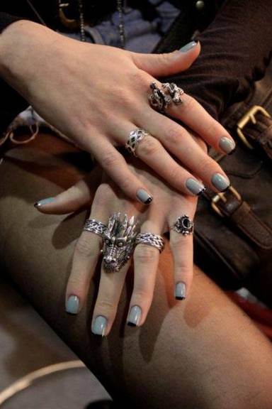 Unhas do desfile da marca Acquastudio no Fashion Rio