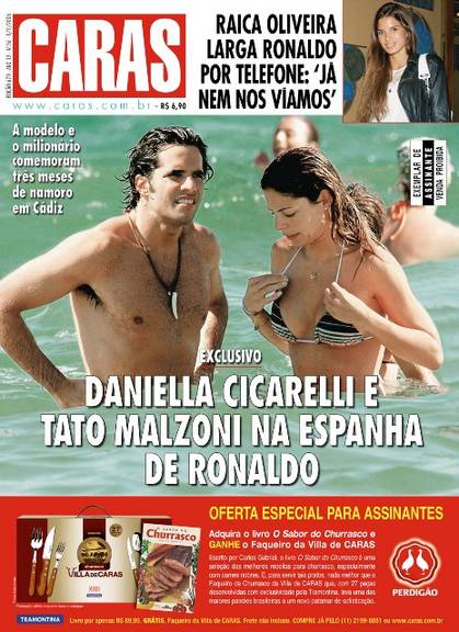 08/09/2006 - Daniella Cicarelli e Tato Malzoni na Espanha de Ronaldo