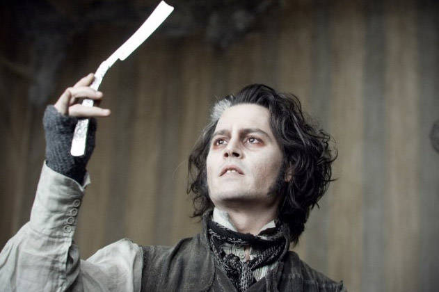 Johnny Depp no musical 'Sweeney Todd: O Barbeiro Demoníaco da Rua Fleet' (2007)