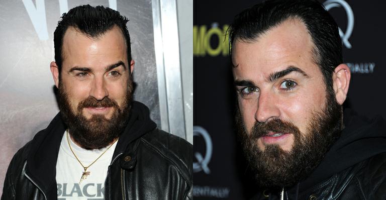 Justin Theroux com seu visual 'barbudo'