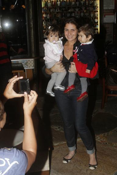 Giovanna Antonelli com Antonia e Sofia