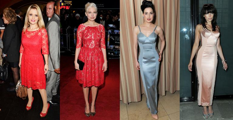 Marie Inbona e Michelle Williams; Dita Von Teese e Daisy Lowe