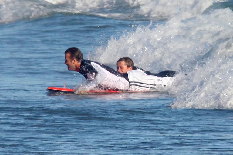 David Beckham com o filho Brooklyn